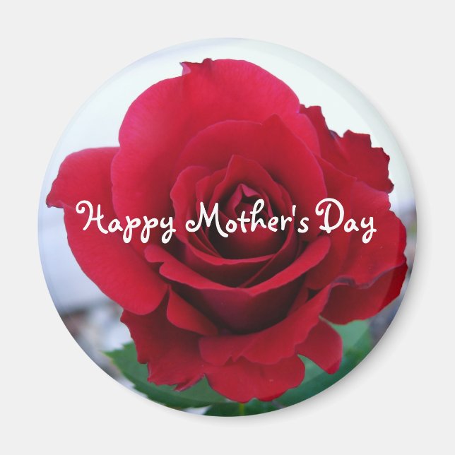 Mother's Day Red Rose Magnet (Front)