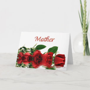 Mother's Day  Red Roses Card