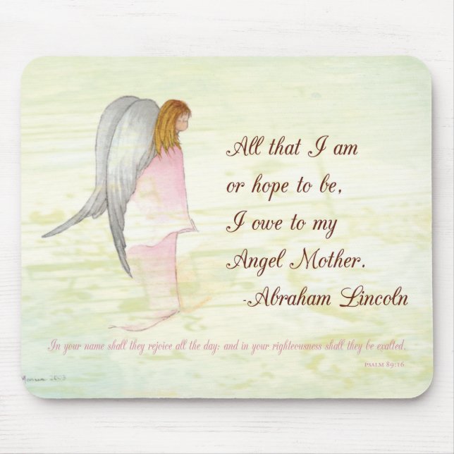 Mother's Day Religious Angel Mouse Mat (Front)