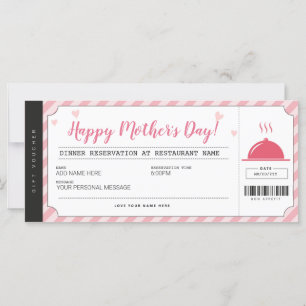 Mothers Day Restaurant Reservation Gift Voucher