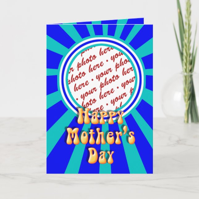 Mother's Day Retro Photo Frame Card (Front)
