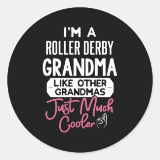 Mothers Day Roller Derby Grandma Classic Round Sticker