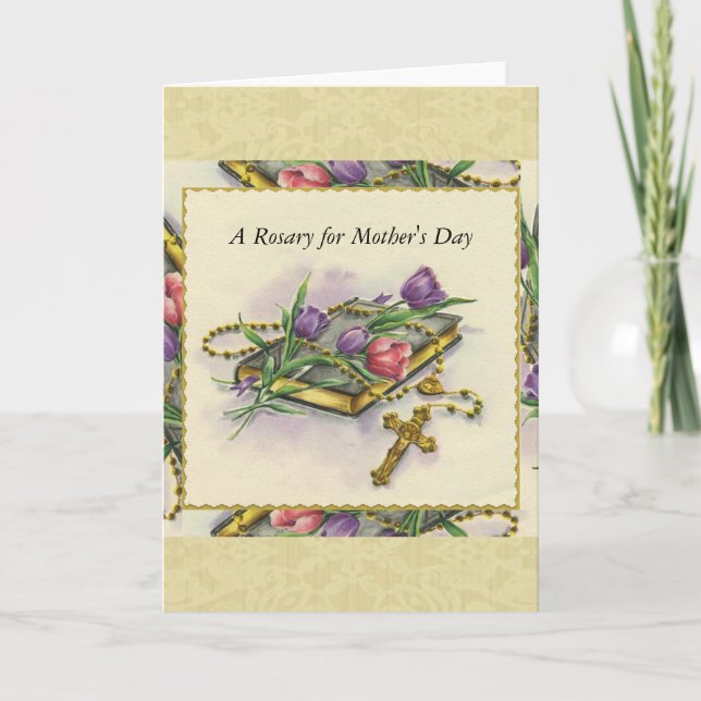 Mother's Day Rosary Spiritual Bouquet Card (Front)