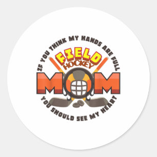 Mother's Day S Cool Sport Field Hockey Mom Lover  Classic Round Sticker