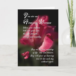 Mothers Day Sentimental Roses and Poem Card