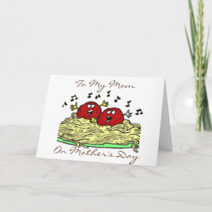 **MOTHER'S DAY** SINGING MEATBALLS WISH HAPPY DAY CARD