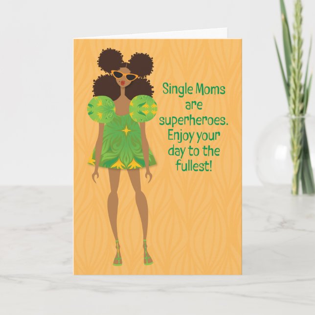 Mother's Day - Single moms are superheroes Thank You Card (Front)