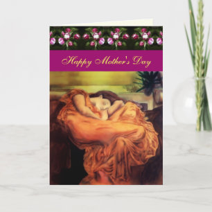Mothers Day Sleeping Lady greetings card