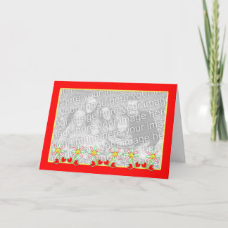 Mother's Day Smiling Flowers Photo Frame Card