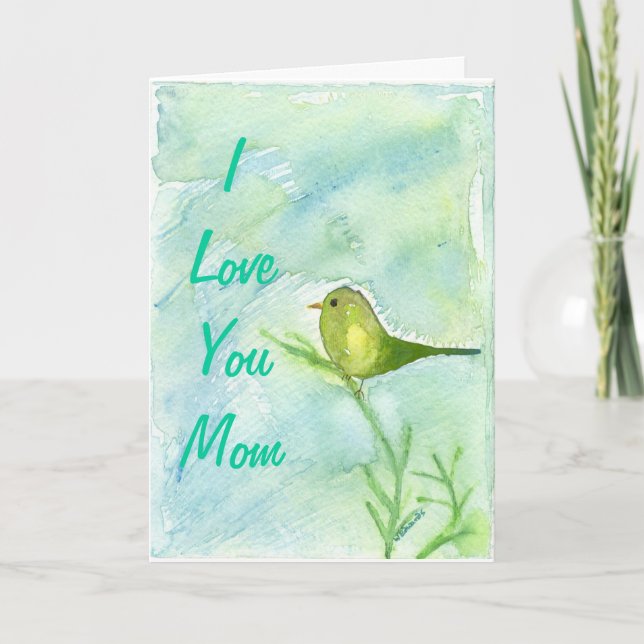 Mothers Day Song Bird Greeting Card (Front)