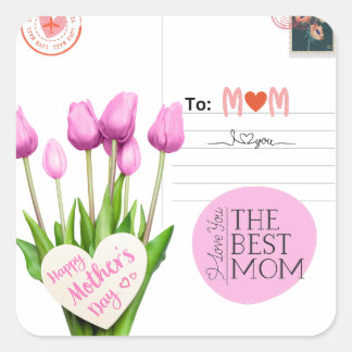 Mother's Day Square Stickers