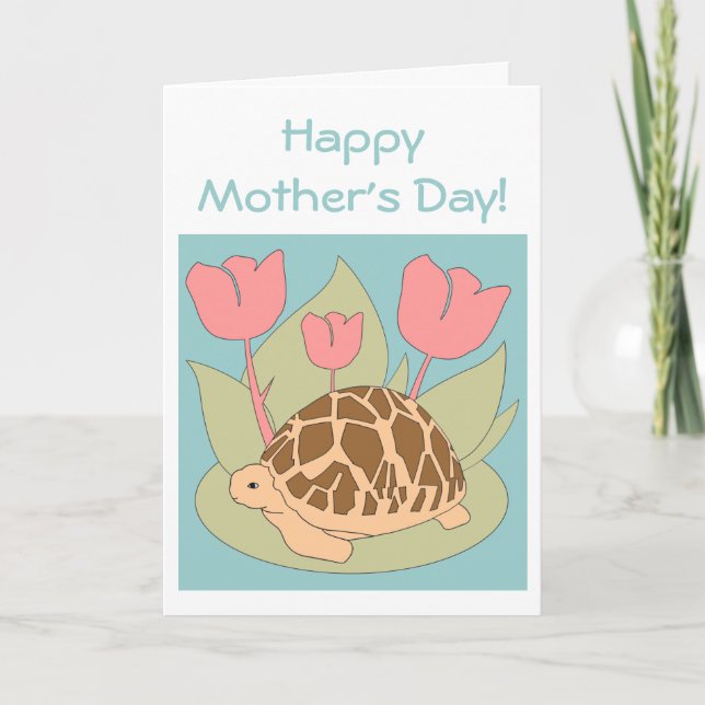 Mother's Day Star Tortoise Card (blue) (Front)