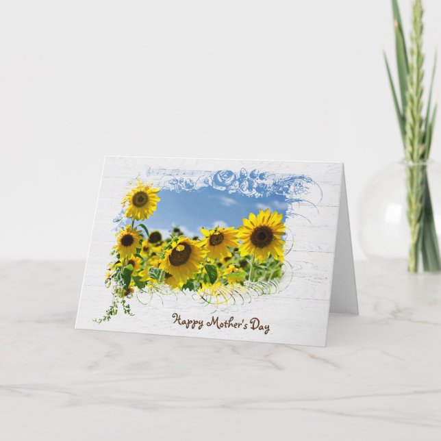 Mother's Day Sunflower Field Card (Front)
