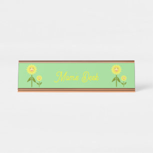 Mothers Day Sunflowers Custom Desk Name Plate