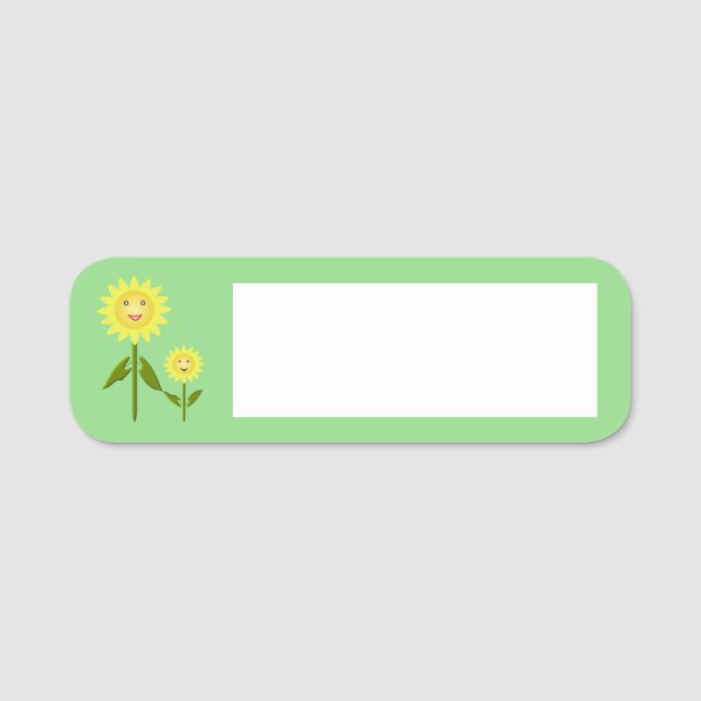 Mothers Day Sunflowers Name Tag (Front)