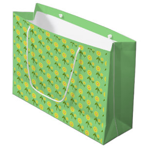 Mothers Day Sunflowers Patterned Large Gift Bag