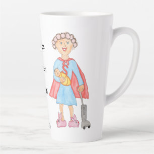 Mother's Day Super Mom Latte Mug