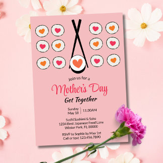 Mother's Day Sushi Event Party Invitation