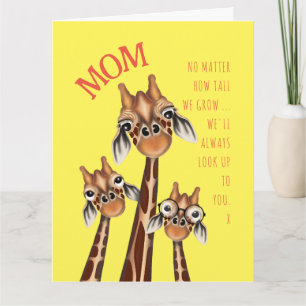 Mother's Day - Sweet Giraffe Family Card