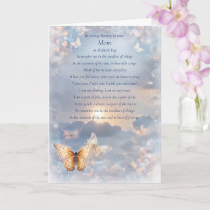 Mothers Day Sympathy in Remembrance Mom Spiritual Card