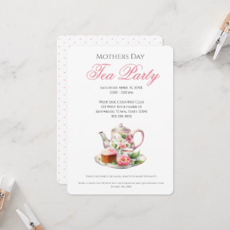 Mothers Day Tea Party Ideas Invitation