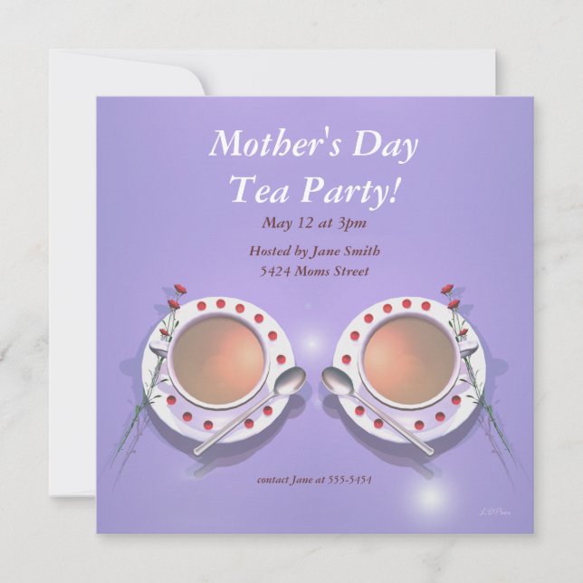 Mothers Day Tea Party Invitation (Front)