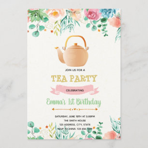 Mothers day tea party invitation