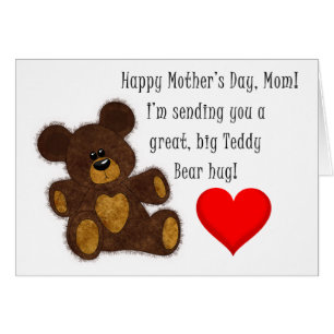 Mother's Day Teddy Bear Hug - 5" x 7" Art Card