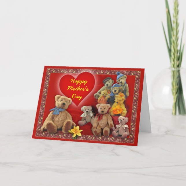 Mother's Day Teddy Bears Card (Front)