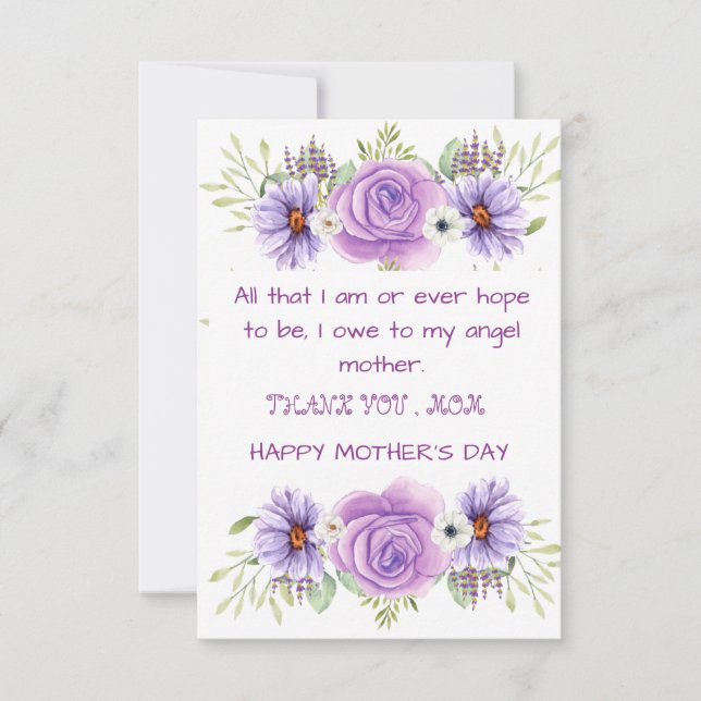 MOTHER'S DAY THANK YOU CARD (Front)