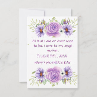 MOTHER'S DAY THANK YOU CARD