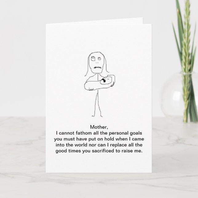 Mothers Day, thanks for everything Thank You Card (Front)