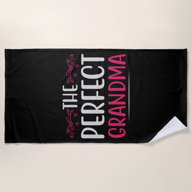 Mother's Day - The Perfect Grandma Beach Towel (Front)