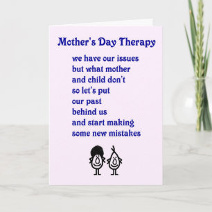 Mother's Day Therapy - a funny Mother's Day Poem Card