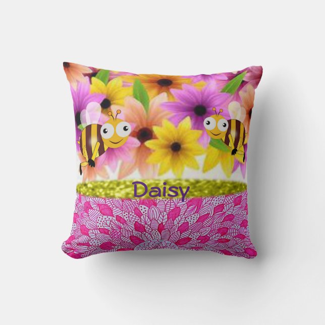 Mother's Day Throw Pillow Daisy (Front)