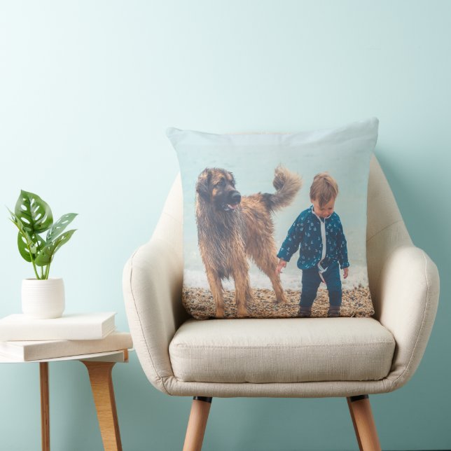 Mother's Day Throw Pillow Two Photo Personalised (Chair)