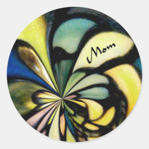 Mothers Day Tiffany Silks Classic Round Sticker