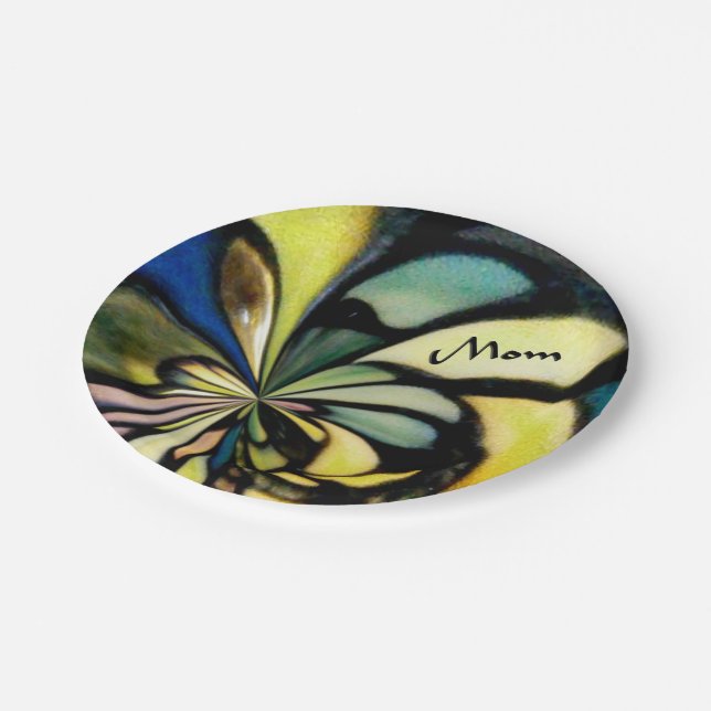 Mothers Day Tiffany Silks Paper Plate (Angled)