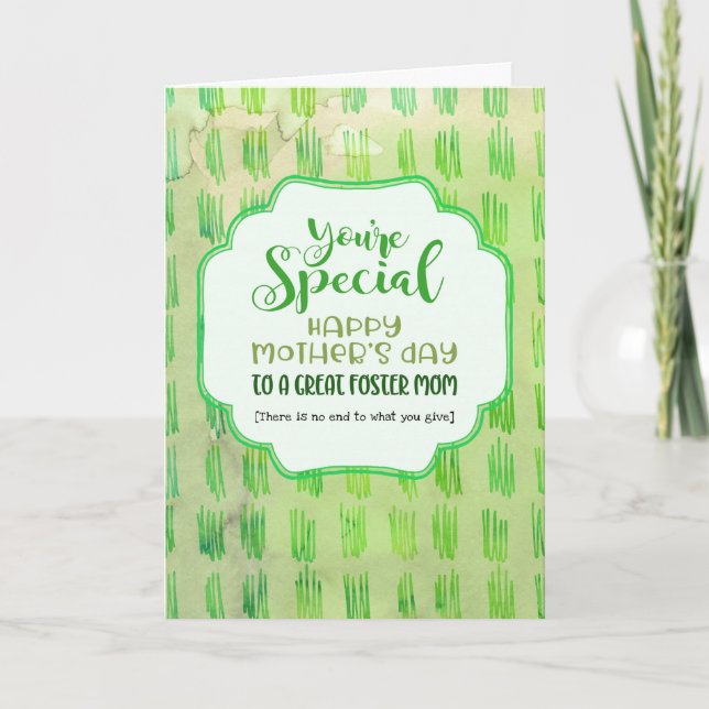 Mother's Day to a Special Foster Mum Card (Front)
