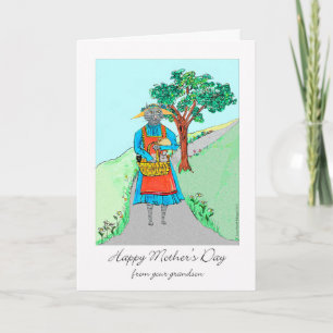 Mother's Day to Grandma from Grandson with Cats Card