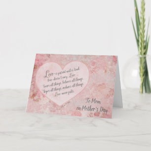 Mother's Day to Mum Scripture 1 Cor 13 Card