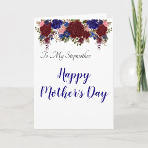 Mother's Day to Stepmother Stepmom Floral Card