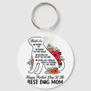 Mother's Day To The Best Dog Mum Mothers Day Dog L Key Ring