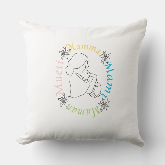 Mother's day tribute Multilingual Cushion (Front)