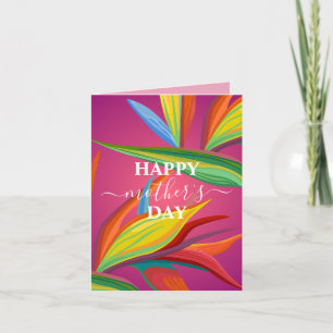 Mother's Day Tropical Floral Pink card