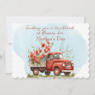 Mother's Day Truckload of Flowers Holiday Card