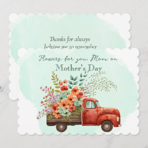 Mother's Day Truckload of Flowers Holiday Card