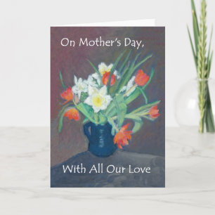 Mother's Day Tulips and Daffodils Greeting Card