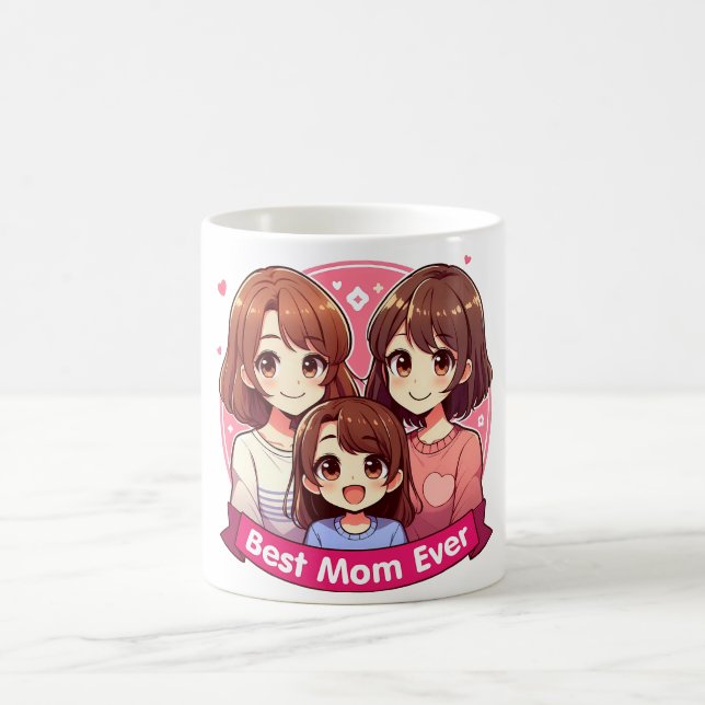Mother's Day - Two mothers and their daughter Coffee Mug (Center)