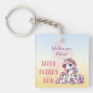 Mother's Day Unicorn-Themed Party Key Ring